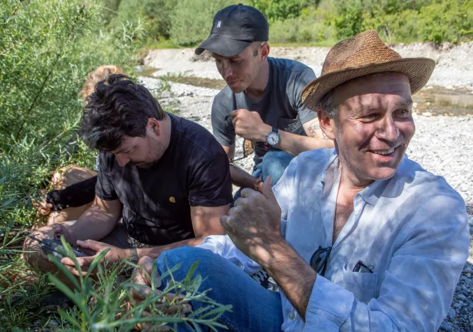 Le dessinateur Zep sur le tournage de "La vie de J.C.". © RTS